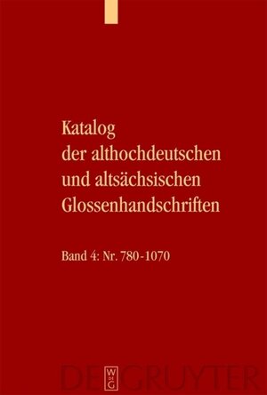Glossenhandschrift. 5 Textbände und 1 Tafelband: 6 Bde.