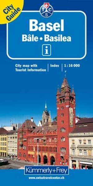 KuF Schweiz City Map Basel 1 : 16 000: Mit Hauptplan, Öffentlichem Verkehrsnetz, Durchfahrtskarte, Übersichtskarte. Straßenverzeichnis. Sehenswürdigkeiten. 6 Stadtrundgänge