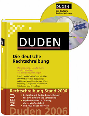 Duden 01. Die deutsche Rechtschreibung. Buch und CD-ROM: Band 1