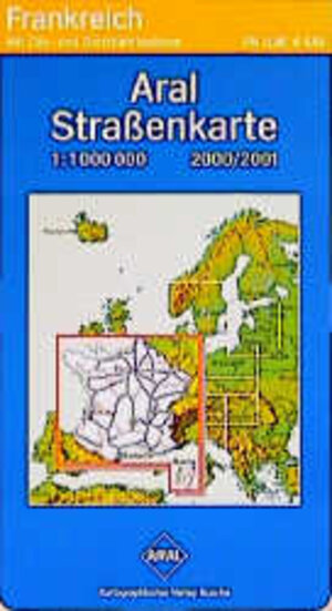 Aral Straßenkarte Frankreich 1 : 1 000 000. Mit Cityplan Paris