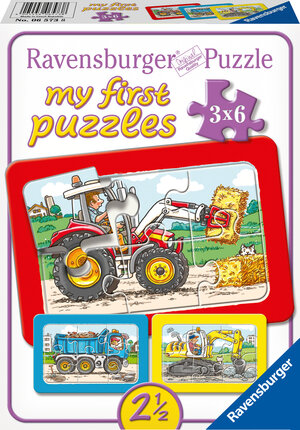 Buchcover Kinderpuzzle 6 Teile - Bagger, Traktor und Kipplader  | EAN 4005556065738 | ISBN 4005556065738 | ISBN 4005556065738