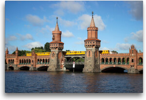 Buchcover Premium Textil-Leinwand 45 x 30 cm Quer-Format Oberbaumbrücke | Wandbild, HD-Bild auf Keilrahmen, Fertigbild auf hochwertigem Vlies, Leinwanddruck von Wibke Geiling | EAN 4059477372918 | ISBN 4059477372918 | ISBN 4059477372918