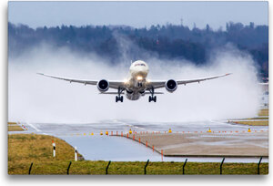 Buchcover Premium Textil-Leinwand 75 x 50 cm Quer-Format Etihad Airways Boeing 787 Zürich (CH) | Wandbild, HD-Bild auf Keilrahmen, Fertigbild auf hochwertigem Vlies, Leinwanddruck von Tis Meyer  | EAN 4059477510051 | ISBN 4059477510051 | ISBN 4059477510051