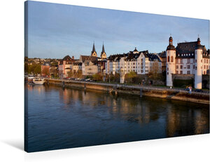 Buchcover Premium Textil-Leinwand 90 cm x 60 cm quer, Das Moselufer in Koblenz | Wandbild, Bild auf Keilrahmen, Fertigbild auf echter Leinwand, Leinwanddruck | Jutta Heußlein | EAN 4059478338203 | ISBN 4059478338203 | ISBN 4059478338203