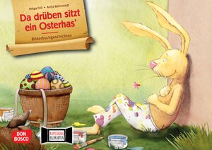 Buchcover Da drüben sitzt ein Osterhas. Kamishibai Bildkartenset. | Helga Fell | EAN 4260179513190 | ISBN 4260179513190 | ISBN 4260179513190