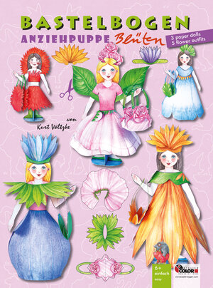 Buchcover Anziehpuppe Blüten Bastelbogen mit 3 Puppen aus Papier und 5 Outfits  | EAN 4280000272508 | ISBN 4280000272508 | ISBN 4280000272508