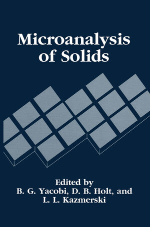 Buchcover Microanalysis of Solids | EAN 9780306444333 | ISBN 0-306-44433-X | ISBN 978-0-306-44433-3