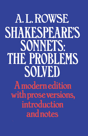 Buchcover Shakespeare’s Sonnets | William Shakespeare | EAN 9780333147344 | ISBN 0-333-14734-0 | ISBN 978-0-333-14734-4