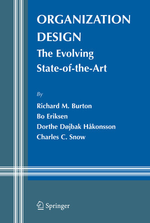 Buchcover Organization Design | Richard M. Burton | EAN 9780387341736 | ISBN 0-387-34173-0 | ISBN 978-0-387-34173-6