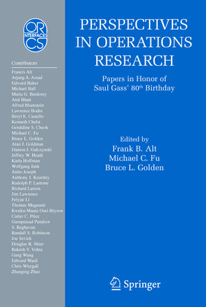 Buchcover Perspectives in Operations Research  | EAN 9780387399348 | ISBN 0-387-39934-8 | ISBN 978-0-387-39934-8