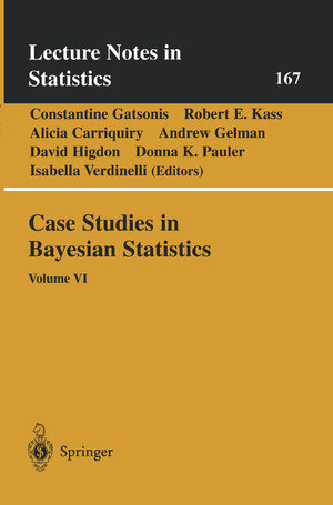 Buchcover Case Studies in Bayesian Statistics | EAN 9780387954721 | ISBN 0-387-95472-4 | ISBN 978-0-387-95472-1