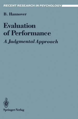 Buchcover Evaluation of Performance | Bettina Hannover | EAN 9780387967684 | ISBN 0-387-96768-0 | ISBN 978-0-387-96768-4