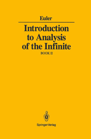 Buchcover Introduction to Analysis of the Infinite | Leonard Euler | EAN 9780387971322 | ISBN 0-387-97132-7 | ISBN 978-0-387-97132-2