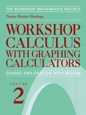 Buchcover Workshop Calculus with Graphing Calculators | Nancy Baxter Hastings | EAN 9780387986753 | ISBN 0-387-98675-8 | ISBN 978-0-387-98675-3