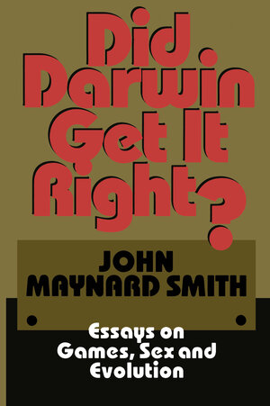 Buchcover Did Darwin Get It Right? | EAN 9780412038211 | ISBN 0-412-03821-8 | ISBN 978-0-412-03821-1