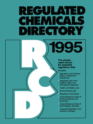 Buchcover Regulated Chemicals Directory 1995 | EAN 9780442021245 | ISBN 0-442-02124-0 | ISBN 978-0-442-02124-5