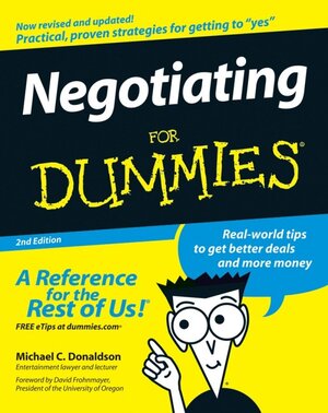 Buchcover Negotiating For Dummies | Michael C. Donaldson | EAN 9780470045220 | ISBN 0-470-04522-1 | ISBN 978-0-470-04522-0
