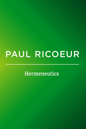 Buchcover Hermeneutics | Paul Ricoeur | EAN 9780745661223 | ISBN 0-7456-6122-X | ISBN 978-0-7456-6122-3