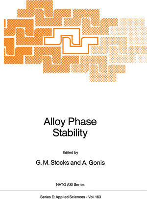 Buchcover Alloy Phase Stability | EAN 9780792301424 | ISBN 0-7923-0142-0 | ISBN 978-0-7923-0142-4