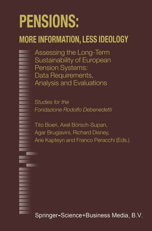 Buchcover Pensions: More Information, Less Ideology  | EAN 9780792375319 | ISBN 0-7923-7531-9 | ISBN 978-0-7923-7531-9