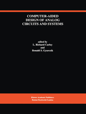 Buchcover Computer-Aided Design of Analog Circuits and Systems  | EAN 9780792393511 | ISBN 0-7923-9351-1 | ISBN 978-0-7923-9351-1