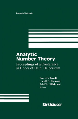Buchcover Analytic Number Theory:The Halberstam Festschrift 2  | EAN 9780817639334 | ISBN 0-8176-3933-0 | ISBN 978-0-8176-3933-4