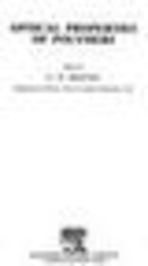 Buchcover Optical Properties of Polymers  | EAN 9780853344346 | ISBN 0-85334-434-5 | ISBN 978-0-85334-434-6
