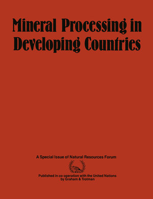 Buchcover Mineral Processing in Developing Countries | EAN 9780860105008 | ISBN 0-86010-500-8 | ISBN 978-0-86010-500-8