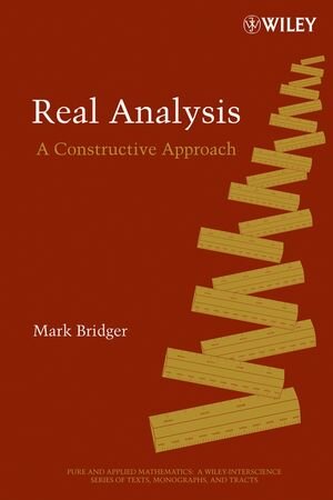 Buchcover Real Analysis | Mark Bridger | EAN 9781118031568 | ISBN 1-118-03156-3 | ISBN 978-1-118-03156-8