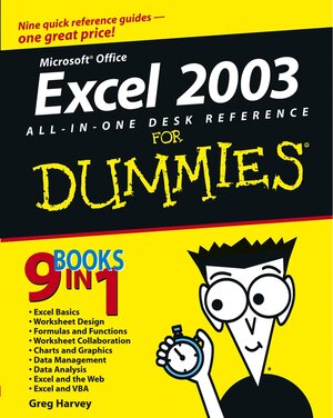 Buchcover Excel 2003 All-in-One Desk Reference For Dummies | Greg Harvey | EAN 9781118053232 | ISBN 1-118-05323-0 | ISBN 978-1-118-05323-2