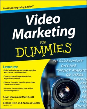 Buchcover Video Marketing For Dummies | Kevin Daum | EAN 9781118188767 | ISBN 1-118-18876-4 | ISBN 978-1-118-18876-7
