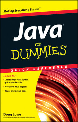 Buchcover Java For Dummies Quick Reference | Doug Lowe | EAN 9781118226421 | ISBN 1-118-22642-9 | ISBN 978-1-118-22642-1