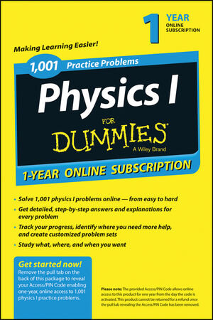 Buchcover 1,001 Physics I Practice Problems For Dummies Access Code Card (1-Year Subscription)  | EAN 9781118852835 | ISBN 1-118-85283-4 | ISBN 978-1-118-85283-5
