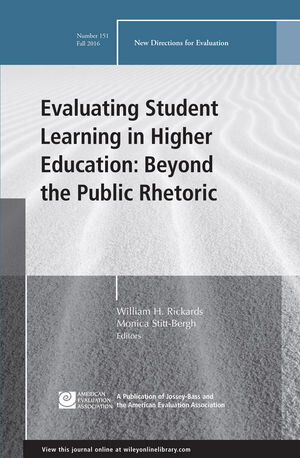 Buchcover Evaluating Student Learning in Higher Education  | EAN 9781119316695 | ISBN 1-119-31669-3 | ISBN 978-1-119-31669-5