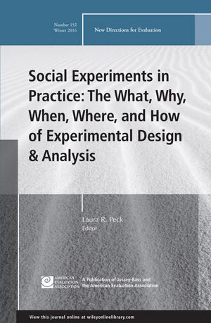 Buchcover Social Experiments in Practice | EAN 9781119348993 | ISBN 1-119-34899-4 | ISBN 978-1-119-34899-3
