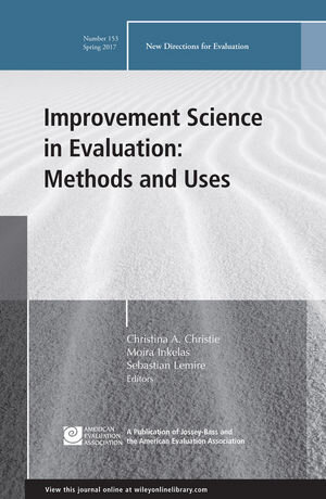 Buchcover Improvement Science in Evaluation | EAN 9781119378617 | ISBN 1-119-37861-3 | ISBN 978-1-119-37861-7