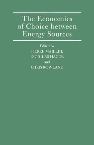 Buchcover The Economics of Choice between Energy Sources  | EAN 9781349186242 | ISBN 1-349-18624-4 | ISBN 978-1-349-18624-2