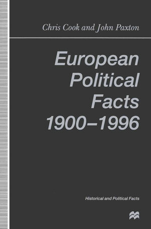 Buchcover European Political Facts 1900-1996 | Chris Cook | EAN 9781349263837 | ISBN 1-349-26383-4 | ISBN 978-1-349-26383-7