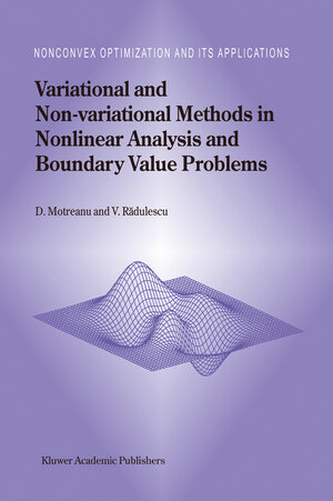 Buchcover Variational and Non-variational Methods in Nonlinear Analysis and Boundary Value Problems | Dumitru Motreanu | EAN 9781402013850 | ISBN 1-4020-1385-X | ISBN 978-1-4020-1385-0