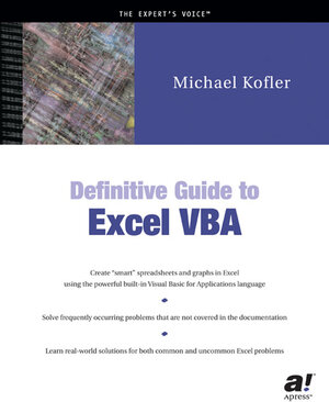 Buchcover Definitive Guide to Excel VBA | Michael Kofler | EAN 9781430208617 | ISBN 1-4302-0861-9 | ISBN 978-1-4302-0861-7
