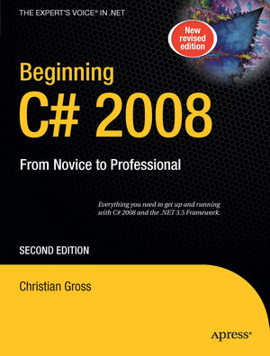 Buchcover Beginning C# 2008 | Christian Gross | EAN 9781430210337 | ISBN 1-4302-1033-8 | ISBN 978-1-4302-1033-7