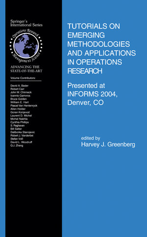 Buchcover Tutorials on Emerging Methodologies and Applications in Operations Research  | EAN 9781441919847 | ISBN 1-4419-1984-8 | ISBN 978-1-4419-1984-7