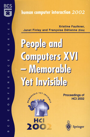 Buchcover People and Computers XVI - Memorable Yet Invisible | EAN 9781447101055 | ISBN 1-4471-0105-7 | ISBN 978-1-4471-0105-5