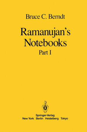 Buchcover Ramanujan’s Notebooks | Bruce C. Berndt | EAN 9781461210887 | ISBN 1-4612-1088-7 | ISBN 978-1-4612-1088-7