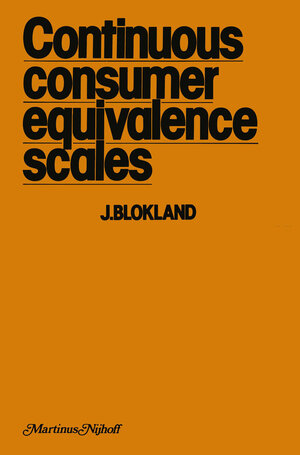 Buchcover Continuous Consumer Equivalence Scales | J. Blokland | EAN 9781461343813 | ISBN 1-4613-4381-X | ISBN 978-1-4613-4381-3