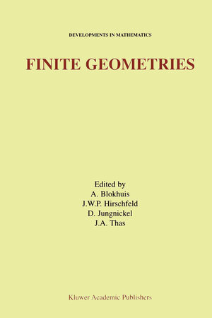Buchcover Finite Geometries | EAN 9781461379775 | ISBN 1-4613-7977-6 | ISBN 978-1-4613-7977-5