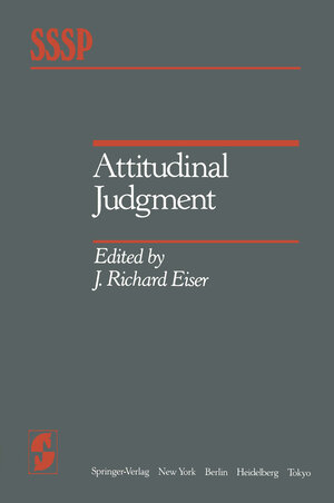 Buchcover Attitudinal Judgment  | EAN 9781461382515 | ISBN 1-4613-8251-3 | ISBN 978-1-4613-8251-5