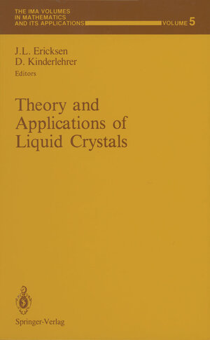 Buchcover Theory and Applications of Liquid Crystals | EAN 9781461387435 | ISBN 1-4613-8743-4 | ISBN 978-1-4613-8743-5