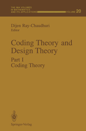 Buchcover Coding Theory and Design Theory | EAN 9781461389941 | ISBN 1-4613-8994-1 | ISBN 978-1-4613-8994-1