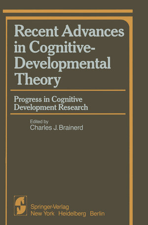 Buchcover Recent Advances in Cognitive-Developmental Theory | EAN 9781461394907 | ISBN 1-4613-9490-2 | ISBN 978-1-4613-9490-7